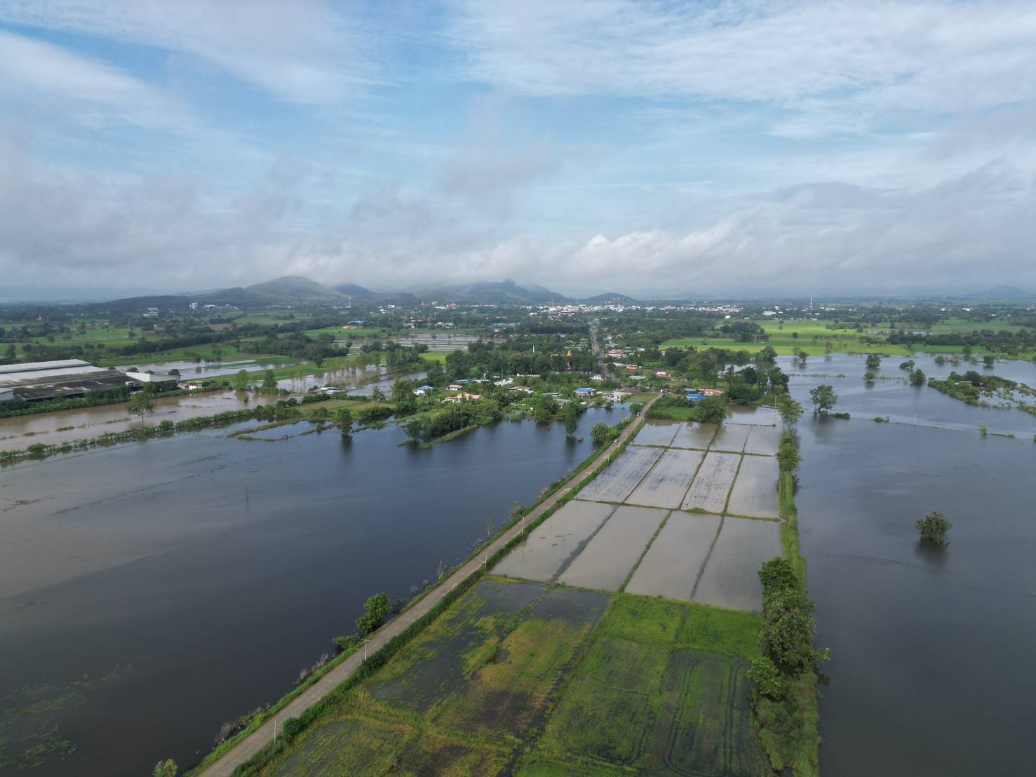 รายงานสถานการณ์น้ำท่วม บึงสามพัน